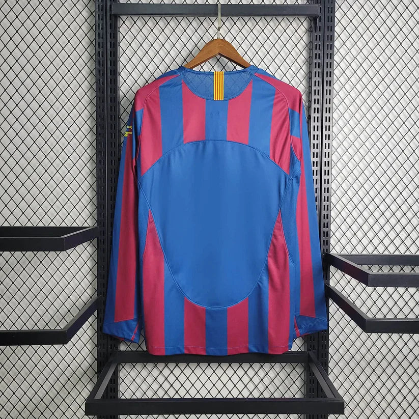 Retro 2005/06 FC Barcelona hemmatröja Långärmad