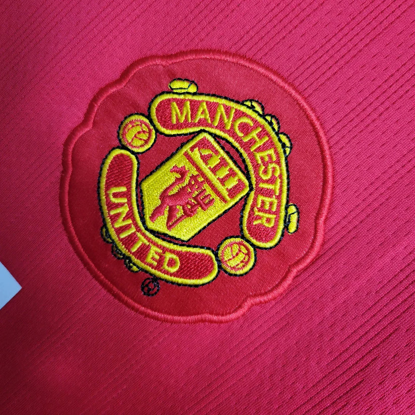 Retro 2007/08 Manchester United hemmatröja långärmad