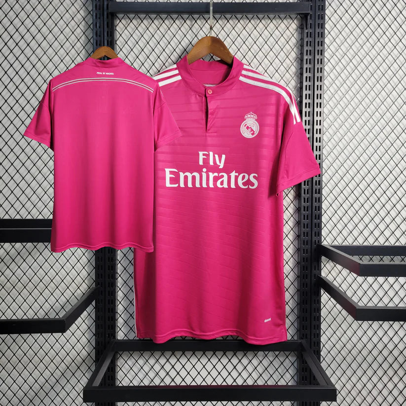 Retro 2014/15 Real Madrid borta rosa skjorta