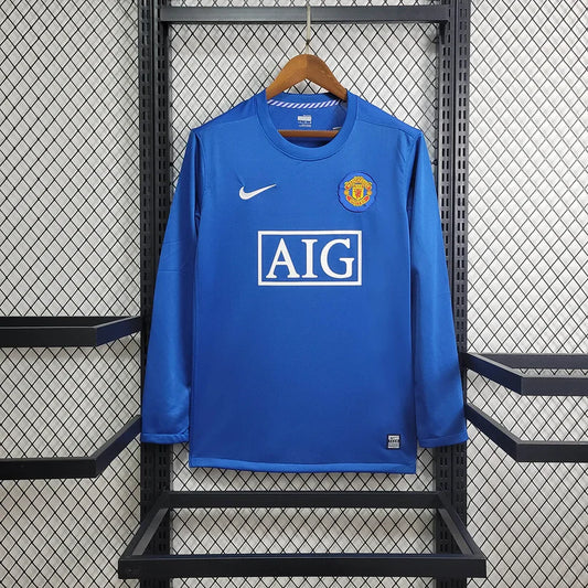 Retro 2008/09 Manchester United bortatröja långärmad